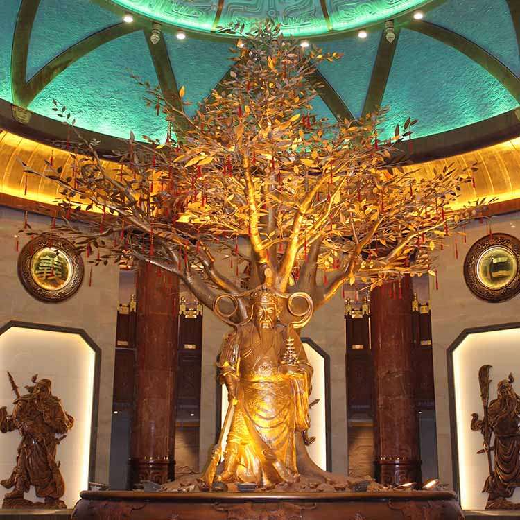 Indoor Bronze Plant Sculpture