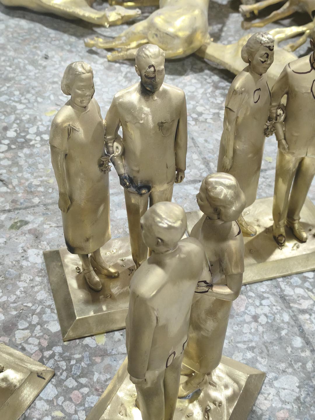 Production diagram of bronze portrait sculptures Production diagram of bronze portrait sculptures