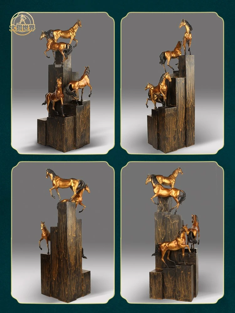 Multiple photos of the opening ceremony commemorative bronze sculpture Multiple photos of the opening ceremony commemorative bronze sculpture