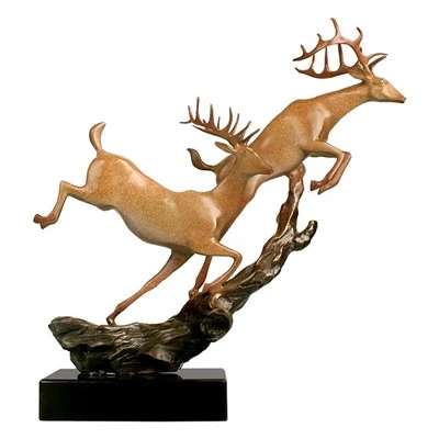 Bronze Deer Figurines