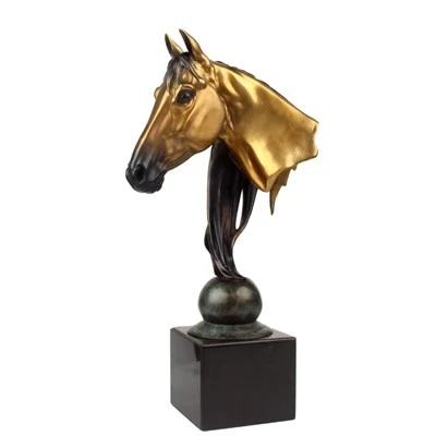 Bronze Horse Head Sculpture
