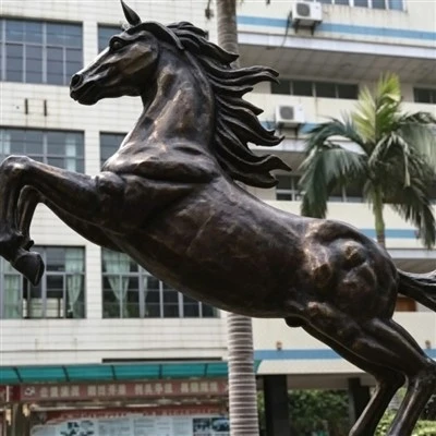 Bronze Leaping Horse Sculpture