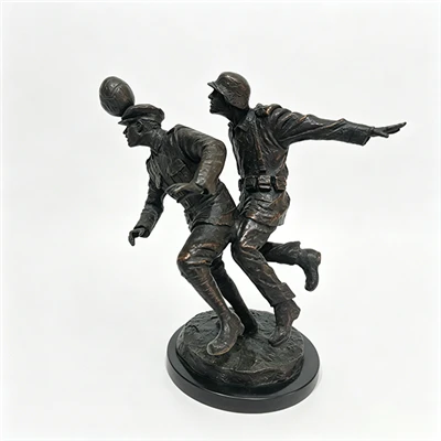 Bronze Rugby Soldiers Statue