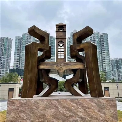 Large Landmark Bronze Sculpture In The Campus Square