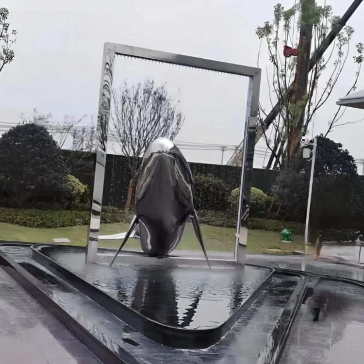 Stainless Steel Fountain Sculpture factory